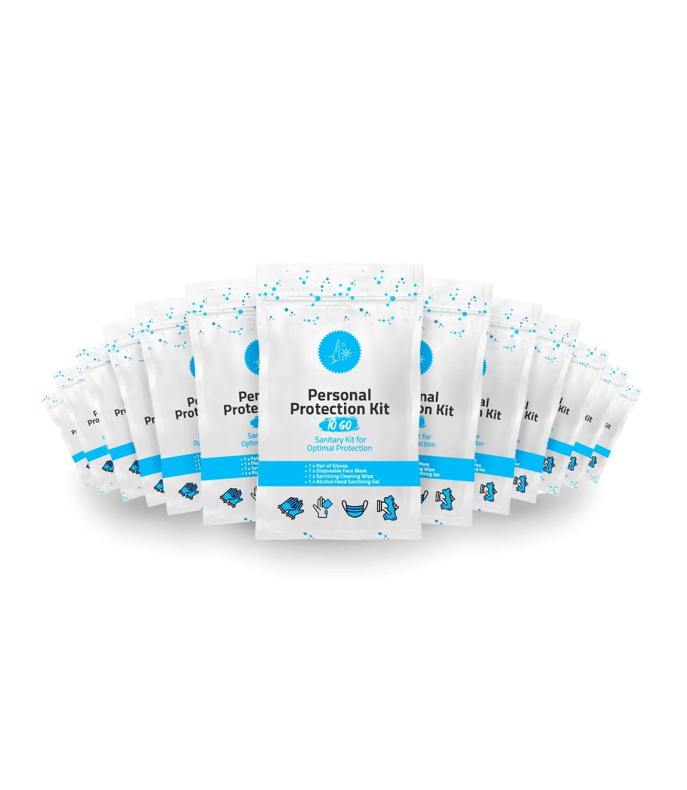 4 Item All-In-One Personal protection Kit - 10 PACK