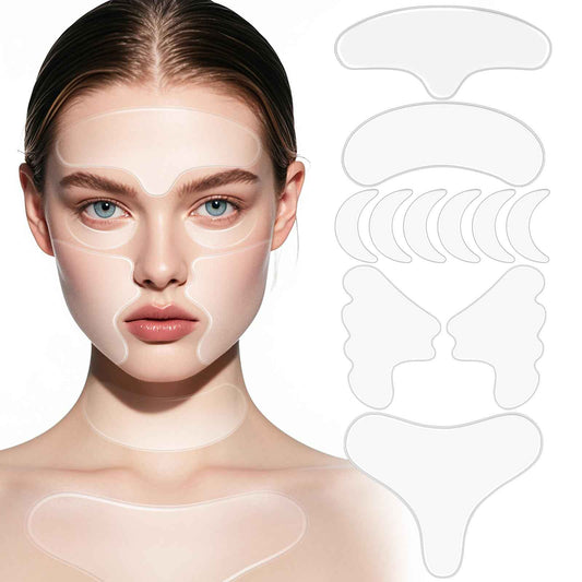 KODASNY Neck Wrinkle Patches, Anti Wrinkle Silicone Patches，Reusable Chest Firming and Tightening Facial Masks, Collagen Neck Fine Line Pads for Women Reduce Fine Wrinkles