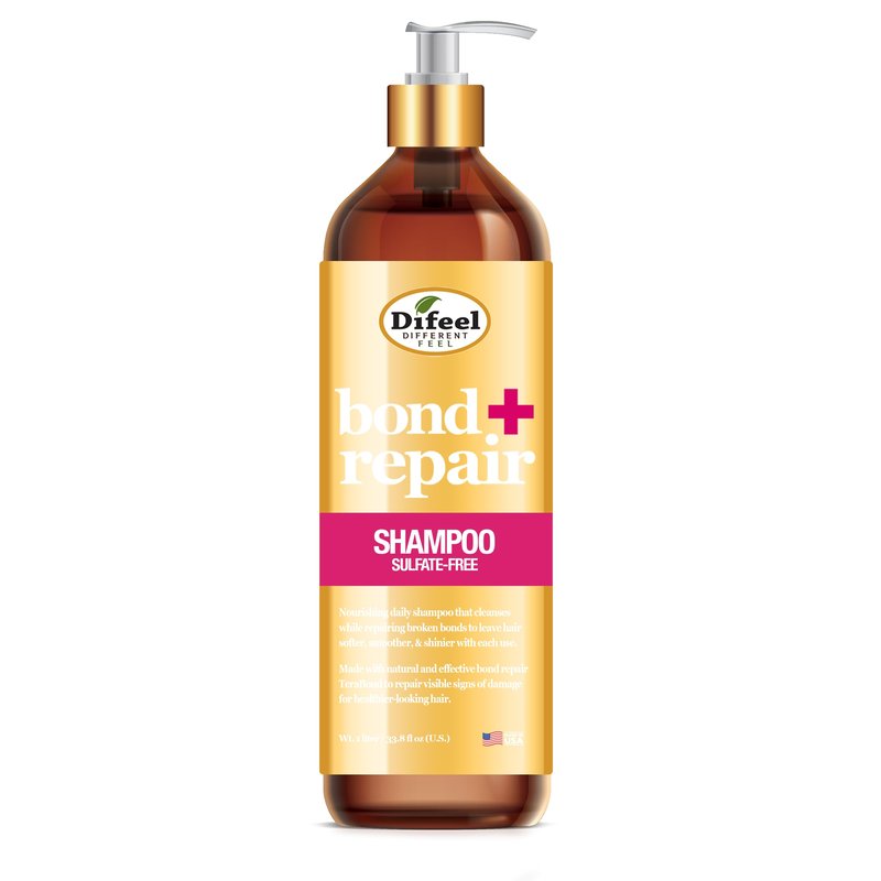 Difeel Bond & Repair Sulfate Free Shampoo, 33.8 oz - Restorative Bond Shampoo for Natural Hair