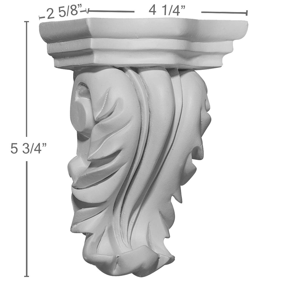 Ekena Millwork COR04X02X05BL 4 1/4-Inch W x 2 5/8-Inch D x 5 3/4-Inch H Blackthorne Corbel , White