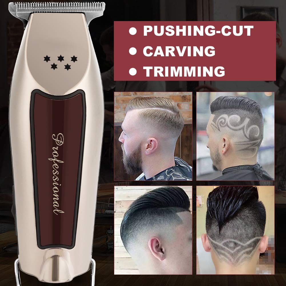 Professional Electric Hair Clipper Rechargeable Adjustable Hair Cutting Machine(US Plug 100-240V)