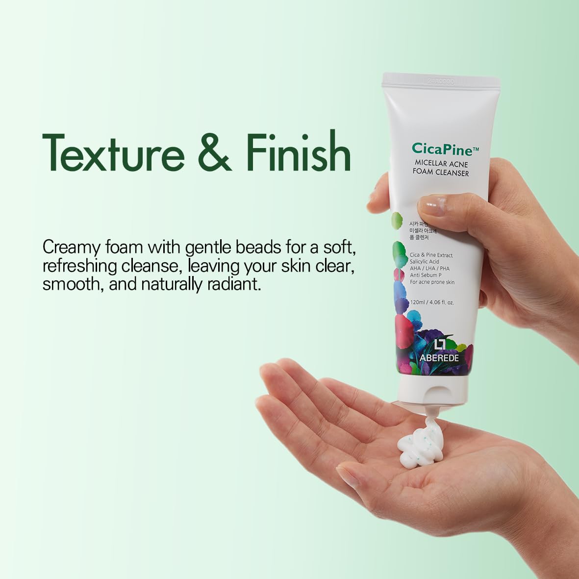 ABEREDE Cicapine Micellar Foam Cleanser 4.06 fl oz / 120ml