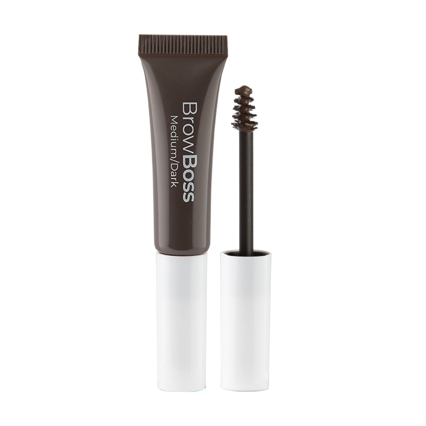 MCoBeauty - Brow Boss Glue & Set - Dark Medium Semi-Tinted Brow Gel for Natural Tint, Long-Lasting Hold and Effortless Brow Styling - Vegan, Cruelty Free Cosmetics - Eyebrow Makeup, Stocking Stuffers