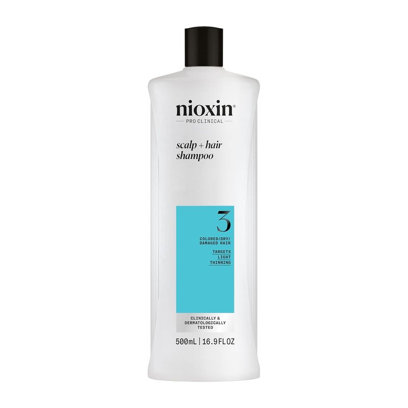 Nioxin System 3 Hair Thickening Shampoo - Nourish Colored & Damaged Hair | Strengthen with Niacinamide & Biotin | 10.1 Fl Oz