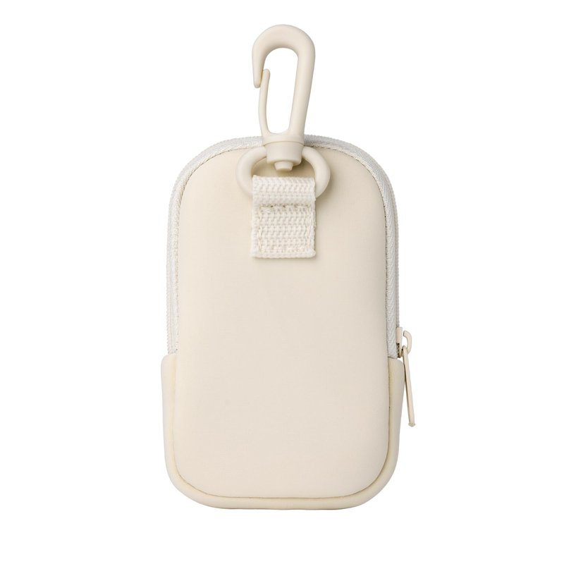 Touchette Zippered Pouch with Snap Hook – Attachable Bag Accessory Compatible with 1 FL OZ Touchland Hand Sanitizer – Ivory