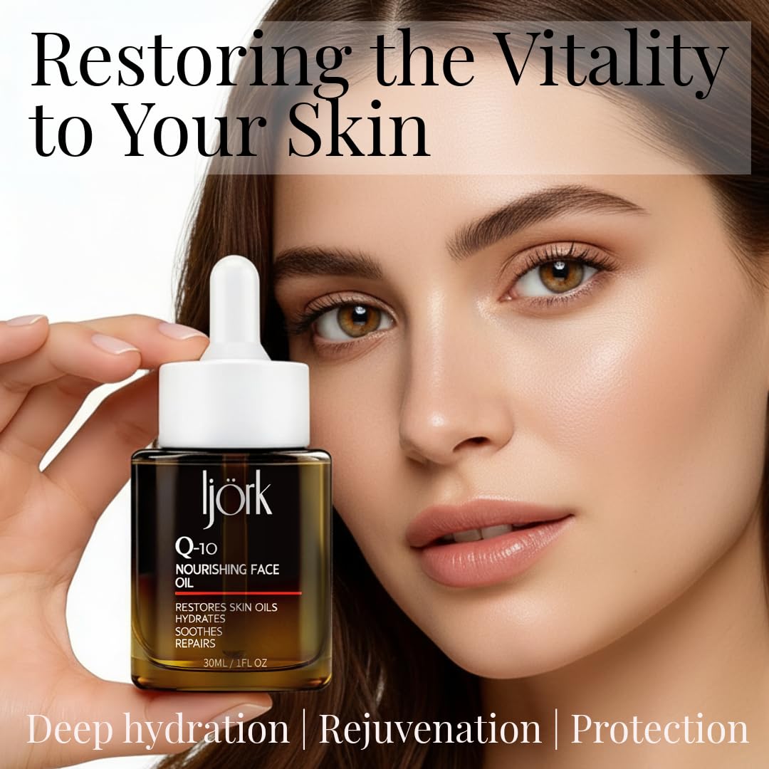 ljörk Q-10 Face Oil | 15 in 1 Powerful Anti-Aging Facial Oil with CoQ10, Vitamin C & E | Hydrating, Lightweight Oil for Radiant Skin