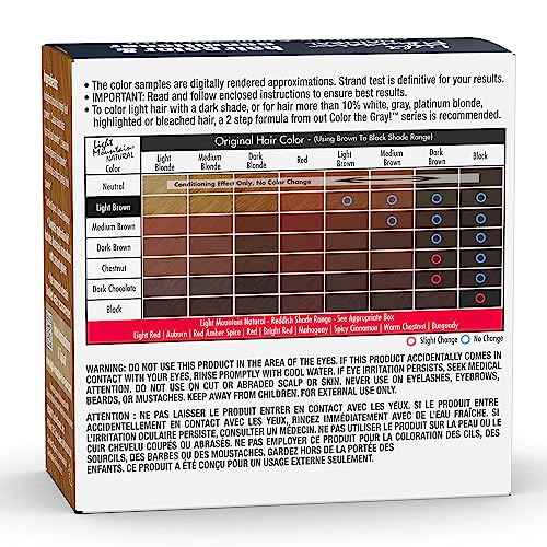 Light Mountain Henna Hair Color & Conditioner - Light Brown Hair Dye for Men/Women, Organic Henna Leaf Powder and Botanicals, Chemical-Free Semi-Permanent Hair Color, 4 Oz