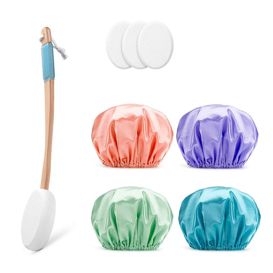 Amazerbath Lotion Applicator for Back, Shower Caps for Women