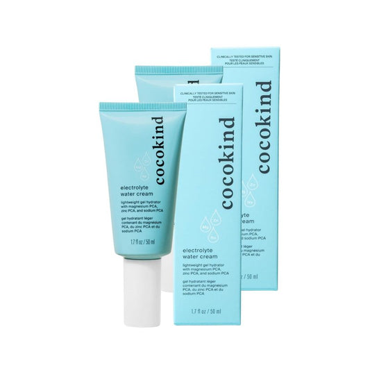 Cocokind Electrolyte Water Cream | Lightweight Water Gel Face Moisturizer | Balanced Hydrating Day Cream for All Skin Types | 2 Pack, 1.7 Fl Oz