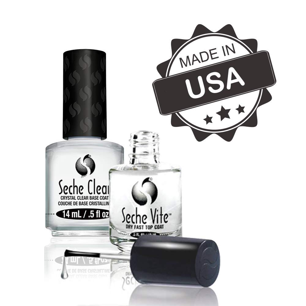 Seche Clear Vite - Base Coat & Top Coat for Long-Lasting Nail Polish | Quick-Dry Formula
