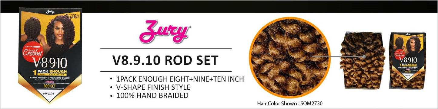 Royal Zury Synthetic Hair Crochet Braids V8.9.10 Rod Set 1Pack Enough (1)