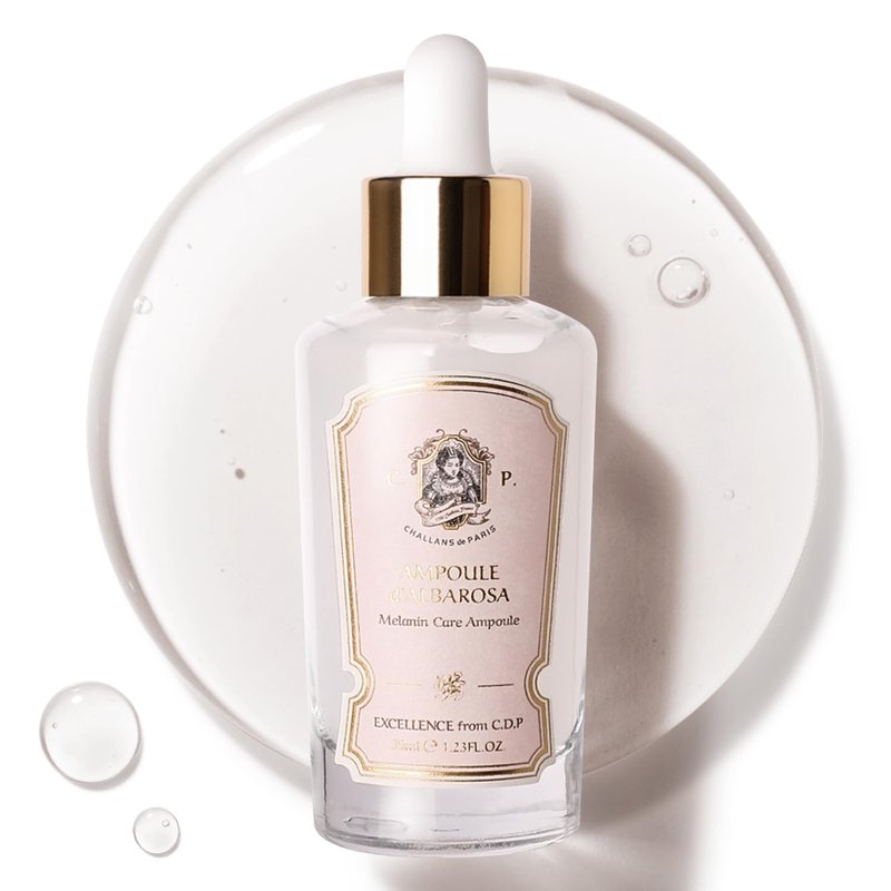 [CHALLANS de PARIS] Ampoule de Albarosa Dark Spot Care Serum – Sun Damage Repair, Brightening & Hydration, Face Ampoule for Even Skin Tone, Lightweight Korean Skincare, 1.23 fl oz