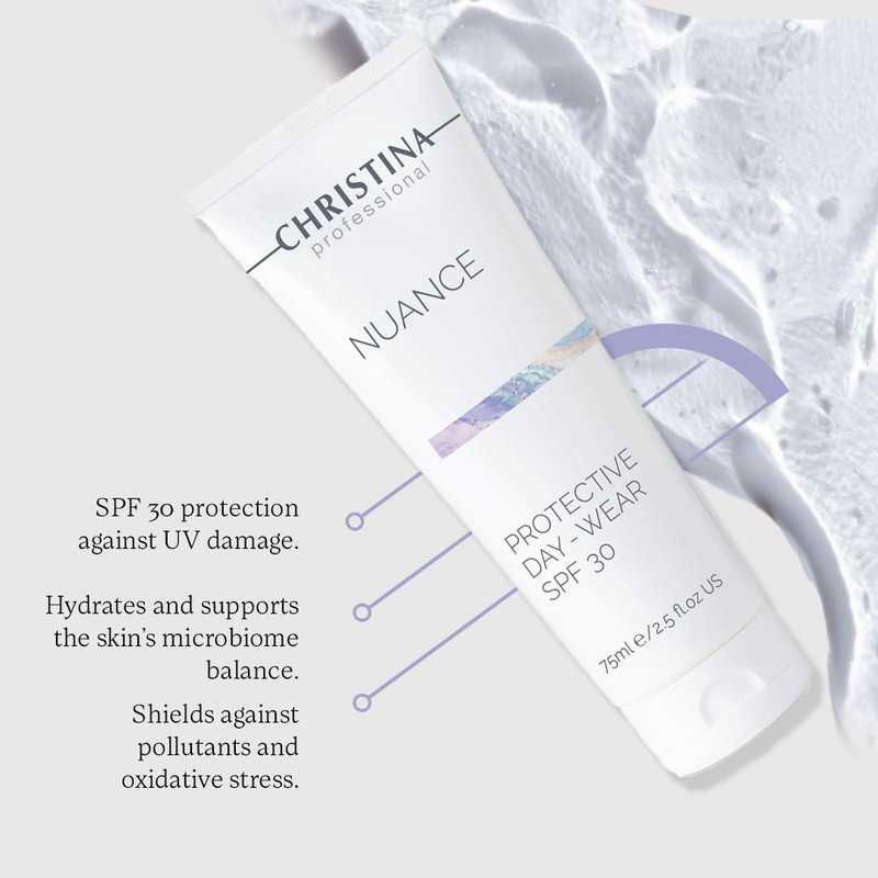 Christina Protective Day Cream SPF 30 | Hydrating Face Moisturizer with Hyaluronic Acid & Peptides - 75 ml