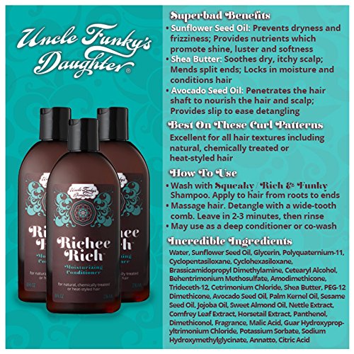 Richee Rich Moisturizing Conditioner - Deep Hydration for Dry Hair | 8 oz