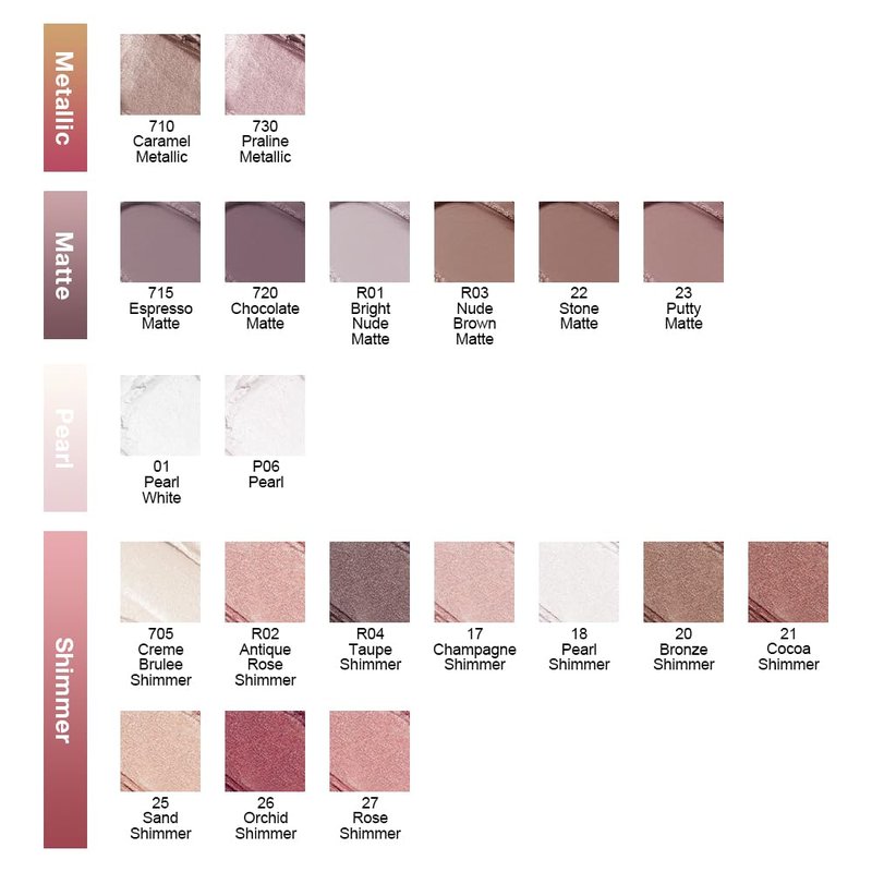 Single Cream Eye Shadow Palette - Champagne Shimmer Metallic | High Pigment Waterproof for Mature Skin
