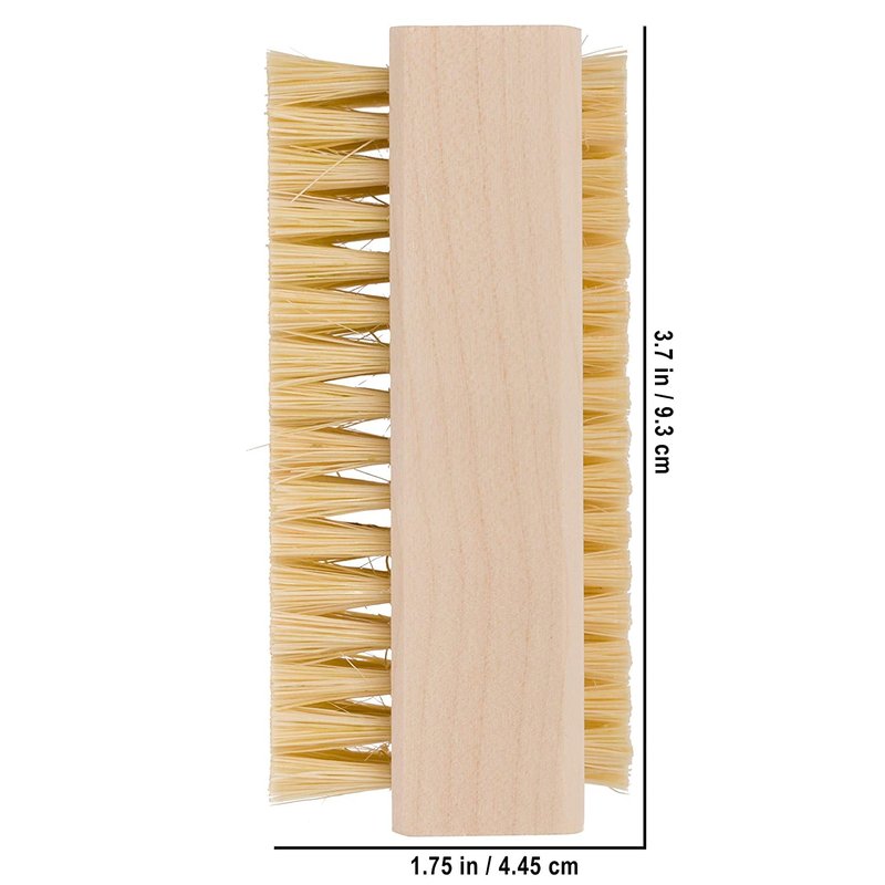 Redecker Tampico Fiber Nail Brush with Untreated Maple Wood Handle, Set of 2, 3-3/4 Inches
