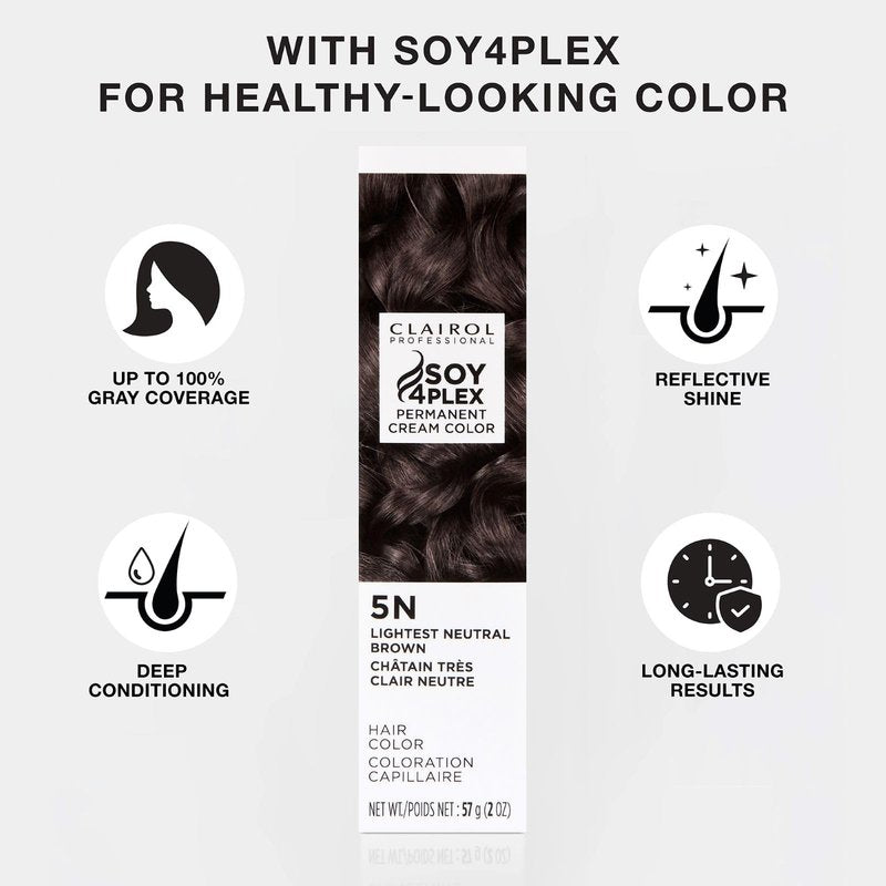Clairol Professional Crème Permanente, 4VVR Light Intense Violet Red, 2 oz. - Packaging May Vary