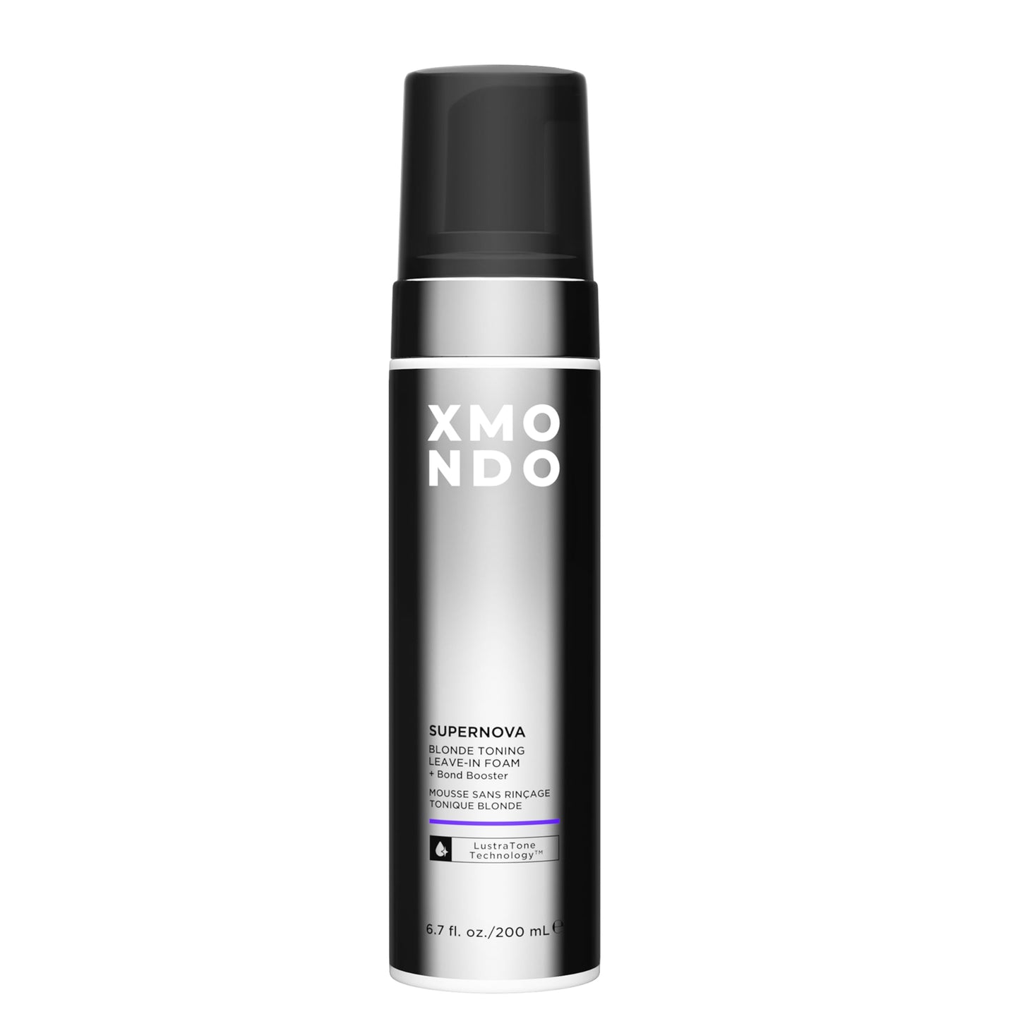 XMONDO Hair Supernova Blonde Toning Leave-In Foam, Vegan Formula Hair Toner Foam for Reducing Brassy and Yellow Tones on Blonde, Highlighted, and Gray Colors, 6.7 Fl. Oz