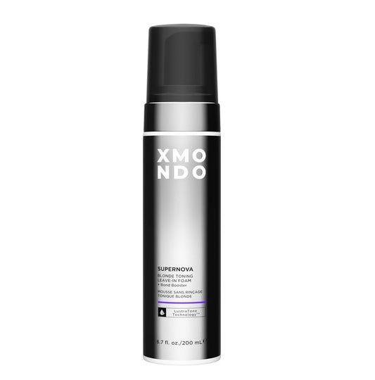 XMONDO Hair Supernova Blonde Toning Leave-In Foam, Vegan Formula Hair Toner Foam for Reducing Brassy and Yellow Tones on Blonde, Highlighted, and Gray Colors, 6.7 Fl. Oz