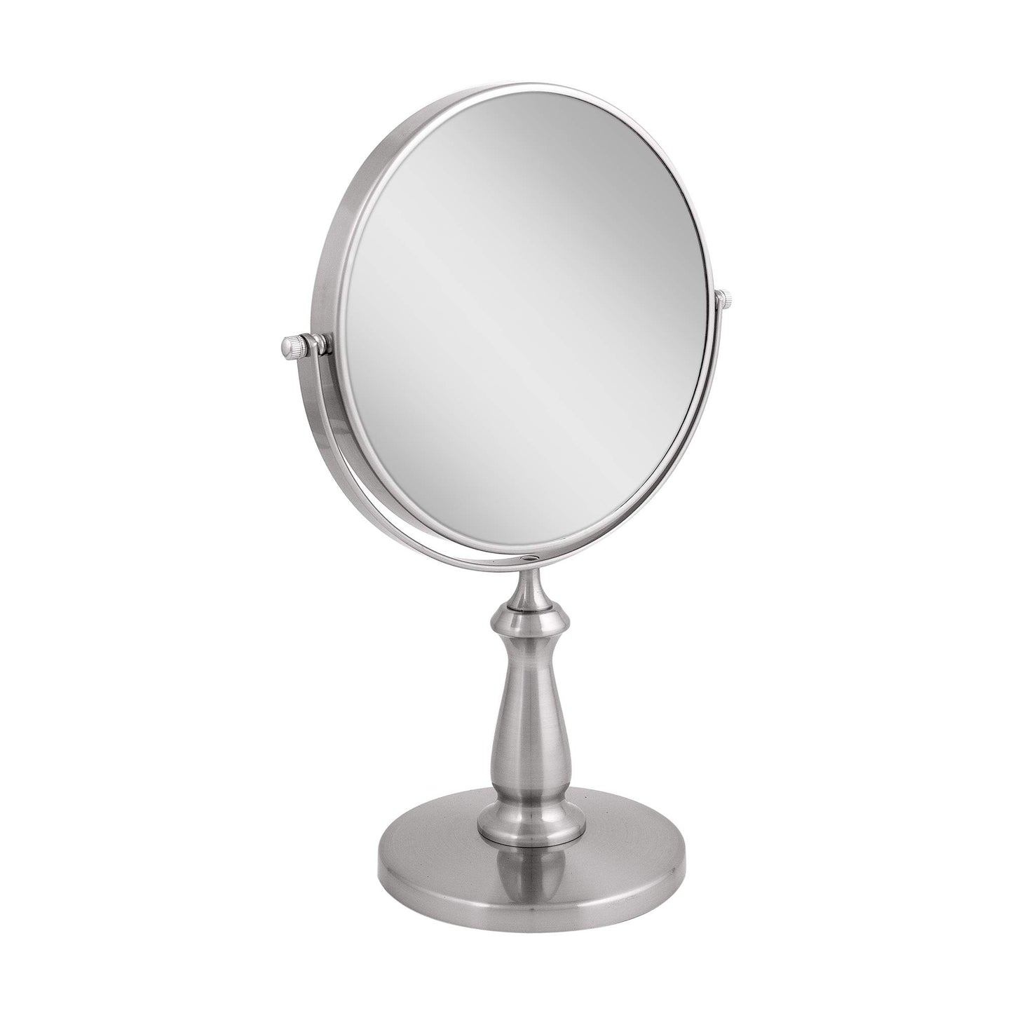 Zadro 9" W x 13" H Round Non-Lighted Makeup Mirror 8X 1X Magnifying Makeup Mirrors Rotating Head Makeup Mirror for Desk
