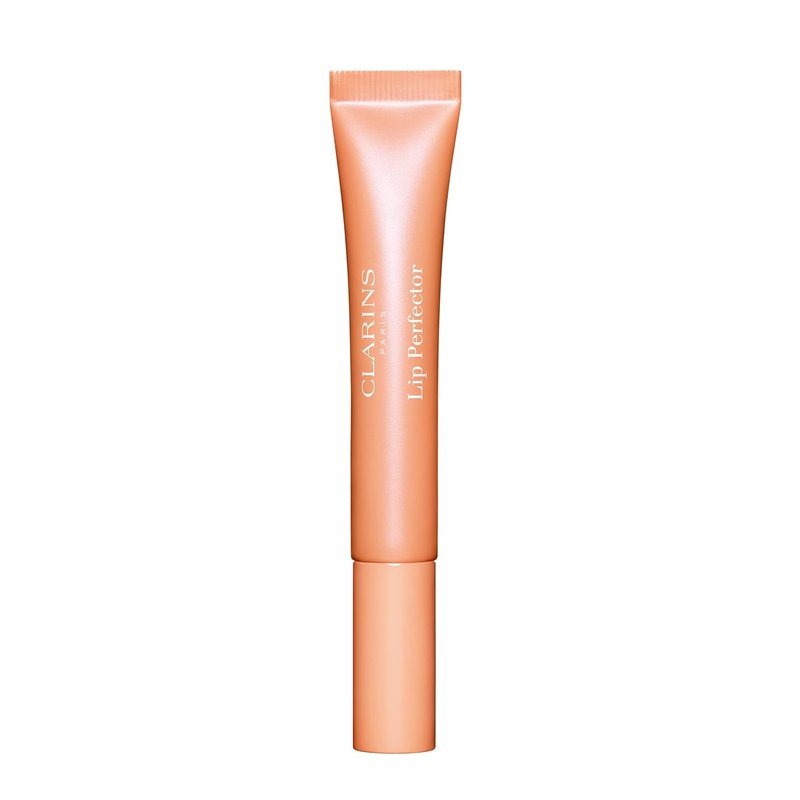 Clarins Lip Perfector - Peptide Plumping Hydrating Lip Gloss | Non-Sticky Shine, Sheer Shimmer Finish | 0.35 Ounces