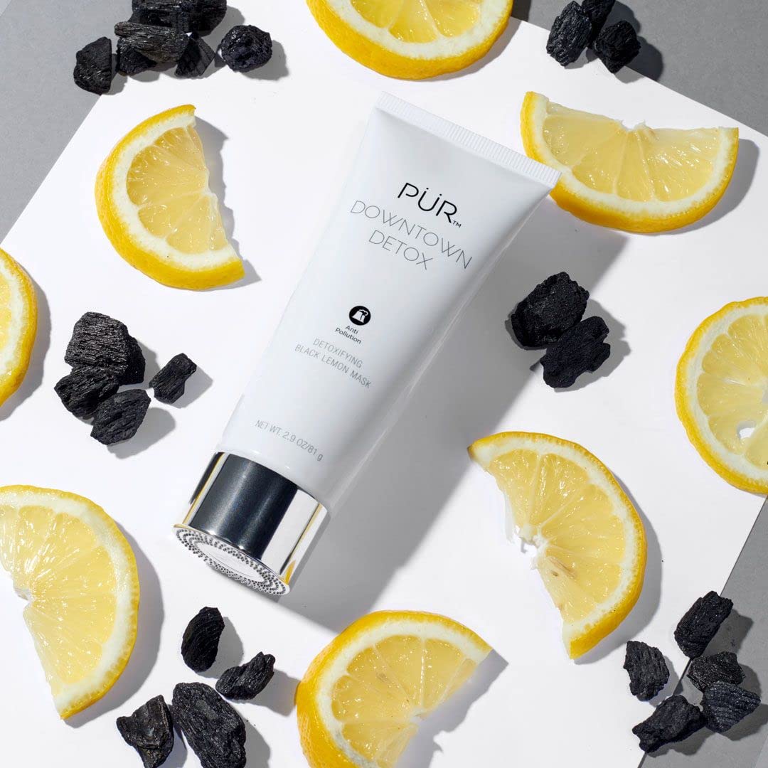 Detoxifying Black Lemon Face Mask - Charcoal & Green Tea Extract | Soothes Skin & Draws Out Impurities