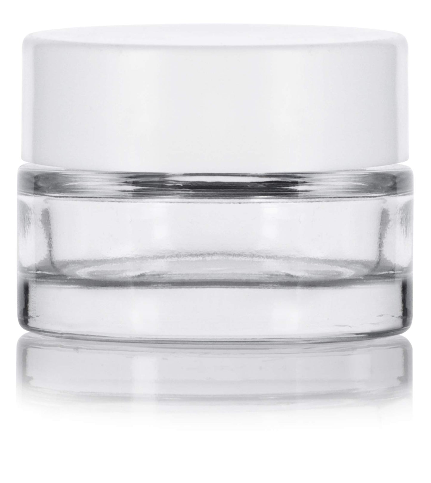 Clear Glass 0.25 oz Thick Wall Balm Jars with White Foam Lined Smooth Lids (24 pack)
