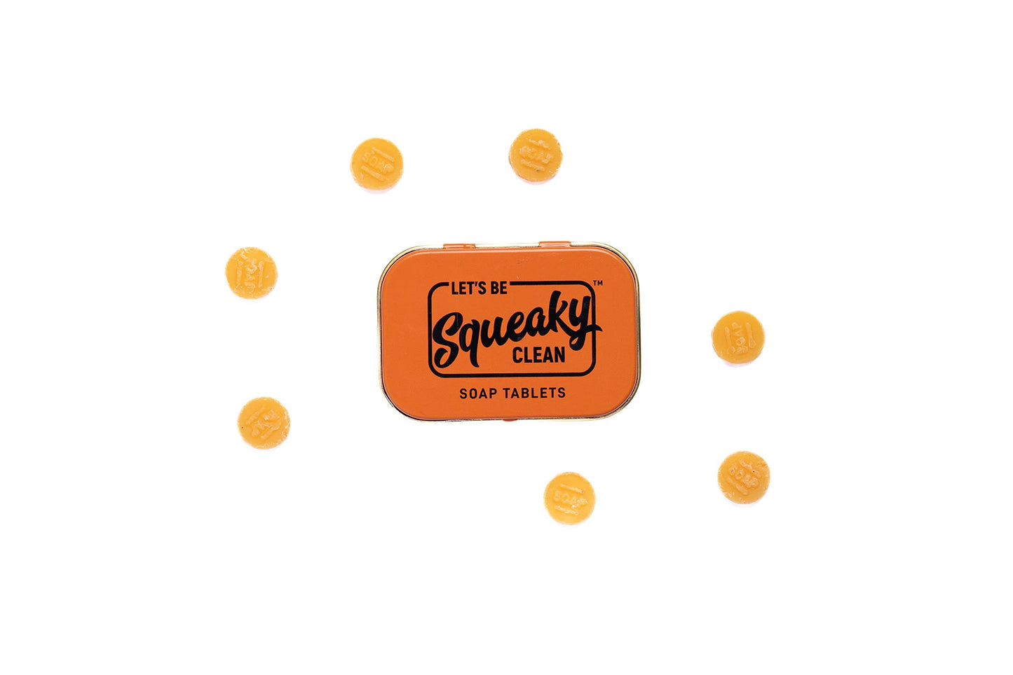 SqueakyClean Hand Made 30 Soap Tablets in Each Tin | Single Wash Hygiene Bar | Convenient for Travel & Pocket Friendly | Combo of 5 Assorted Multi Fragrance