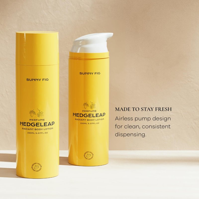 HedgeLeap Scented Body Lotion – Fragrance Moisturizer Cream Hydrating Formula Warm Fruity & Woody Perfume Scent | 2% Niacinamide & Hyaluronic Acid | Sunny Fig, 150 ml