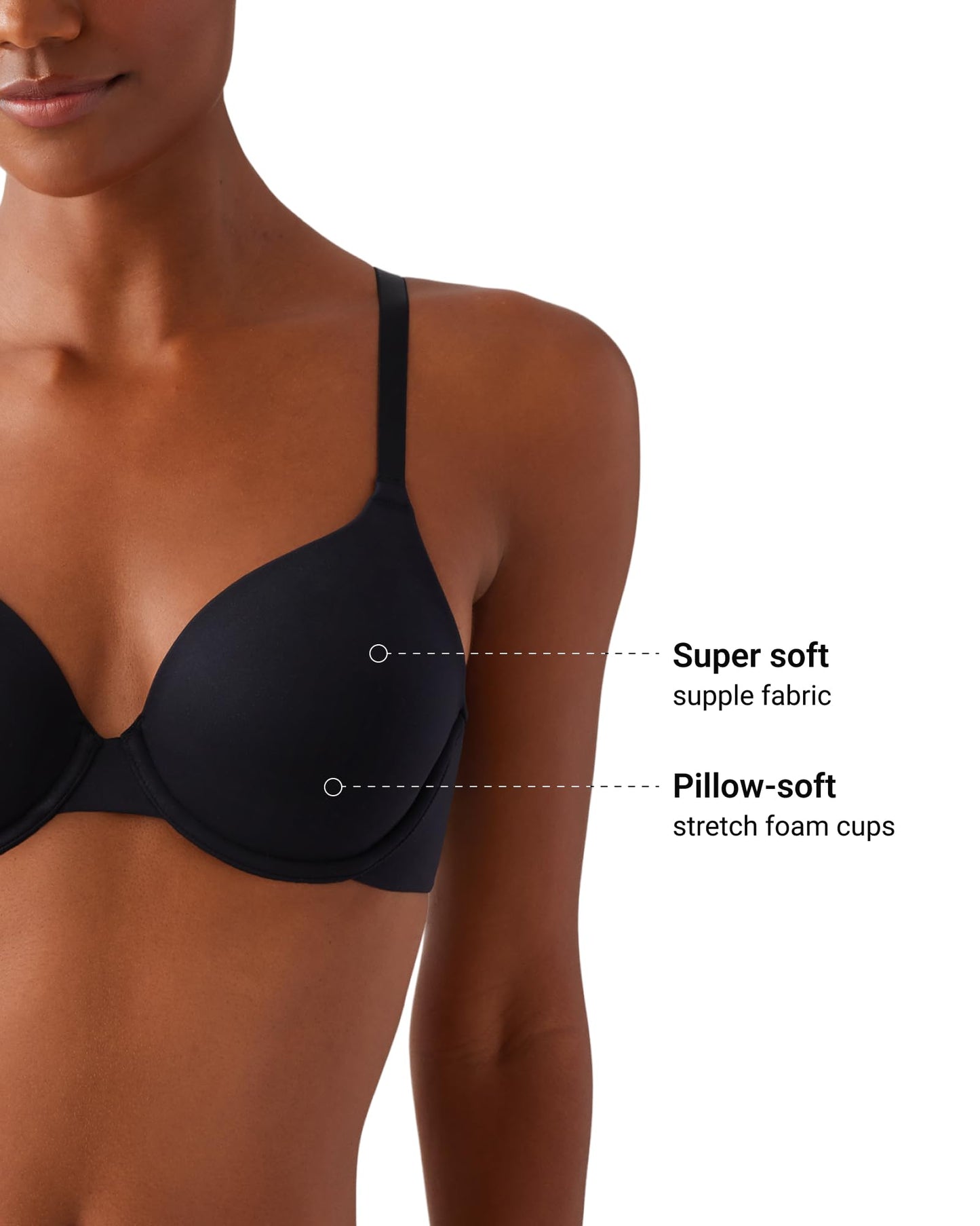 b.tempt'd by Wacoal Women's Future Foundation Lightly Padded Underwire T-Shirt Bra, 953281, Night, 34B