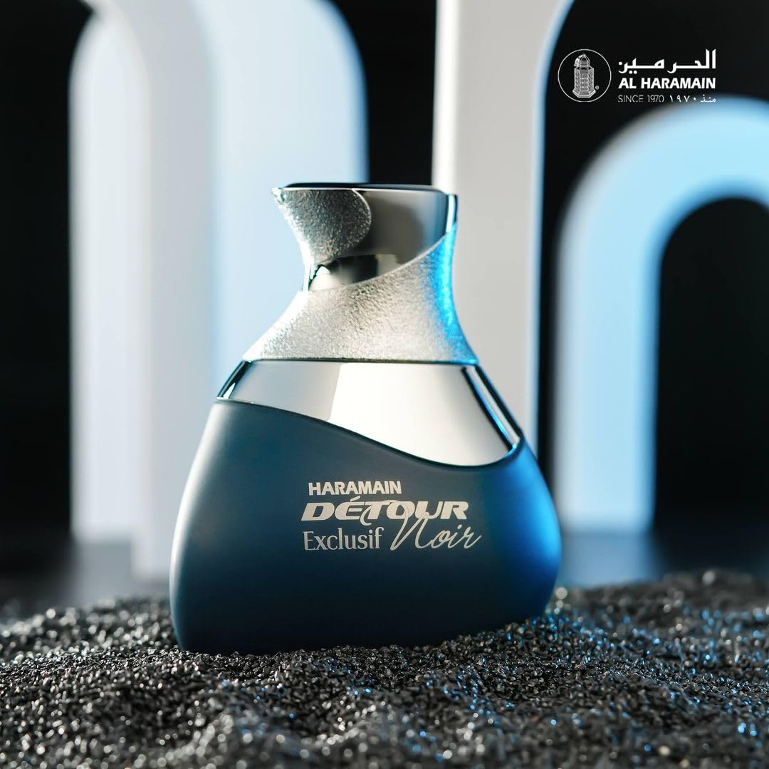 Al Haramain Detour Noir Exclusif Eau de Parfum Spray for Unisex, 3.4 Ounce