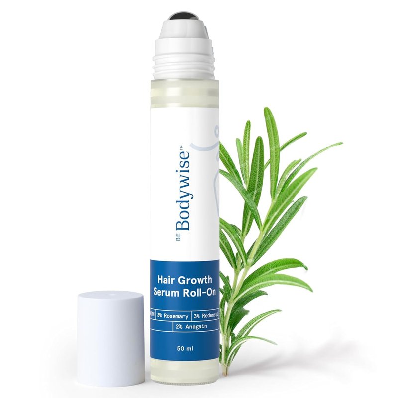 Rosemary Hair Growth Serum Roll-On - DHT-Blocking Scalp Treatment | 50 ml with 3% Rosemary, 3% Redensyl, 2% Anagain | Paraben/Sulfate-Free for Men & Women