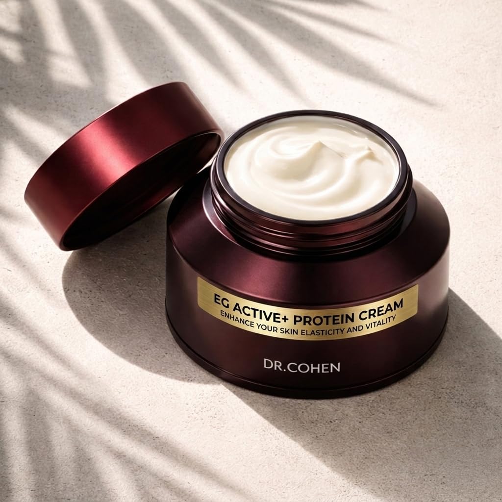 DR. COHEN EG ACTIVE Nano-EGF Hydrating Face Cream – Egg Protein, Ceramide & Hyaluronic Acid – Daily Skin Hydrating Facial Cream – Ideal for Post-Skin Care Routines – 1.69 fl oz