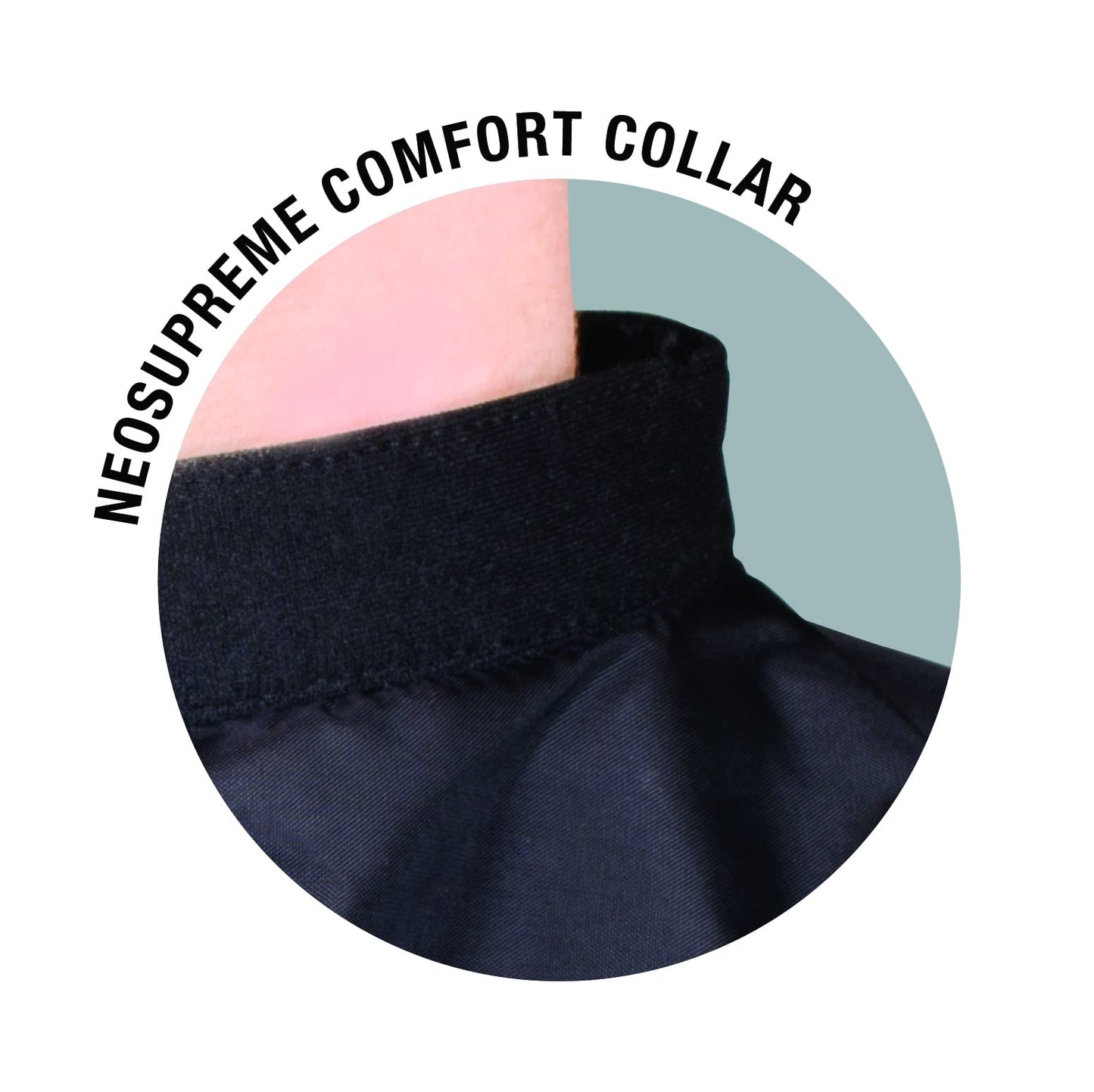 Cricket NeoSupreme Comfort Collar Static Free Hair Cutting Cape - Water-Resistant, Soft Neoprene Neck, Adjustable Metal Snap Closure, Extra-Large Coverage for Men and Women - 54" x 60", Black