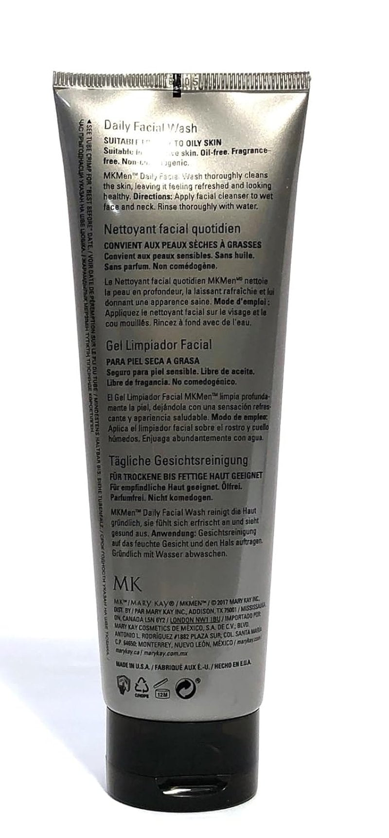 Men's Daily Facial Wash - Mary Kay MK | 4.5 FL OZ - Refreshing Cleanser for All Skin Types