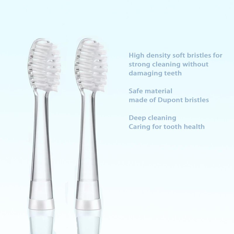 Compatible with Seago SG513/SG977/SGEK6/DT - K6 Electric Toothbrush, Replacement Brush Heads for Kids Electric Toothbrush 3+ Years, Suitable for Toddlers (White, 4 - Pack)