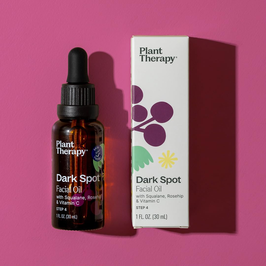 Plant Therapy Dark Spot Facial Oil 30 mL (1 oz) Visibly Reduces the Look of Dark Spots, and Scars, Promotes a More Even, Brighter-Looking Tone, Includes Vitamin C, Turmeric, and Squalane