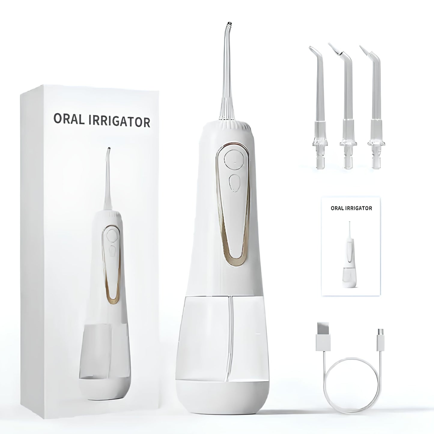 Water Dental Flosser Pick For Teeth: 4 Modes Cordless Portable 300Ml Larger Tank Water Teeth Cleaner IPX7 Waterproof Flossing,Portable Rechargeable Oral Irrigator with Adjustable
