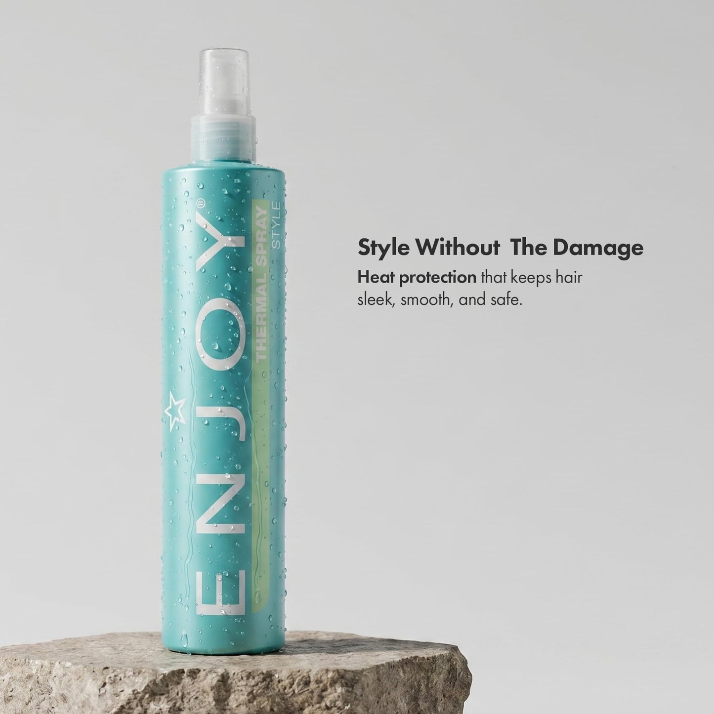 Enjoy Thermal Spray, Non-Aerosol Firm Flexible and Brushable Hold Hairspray, Heat Protection and Radiant Shine for Hot Tool Styling, 10.1 Fl Oz