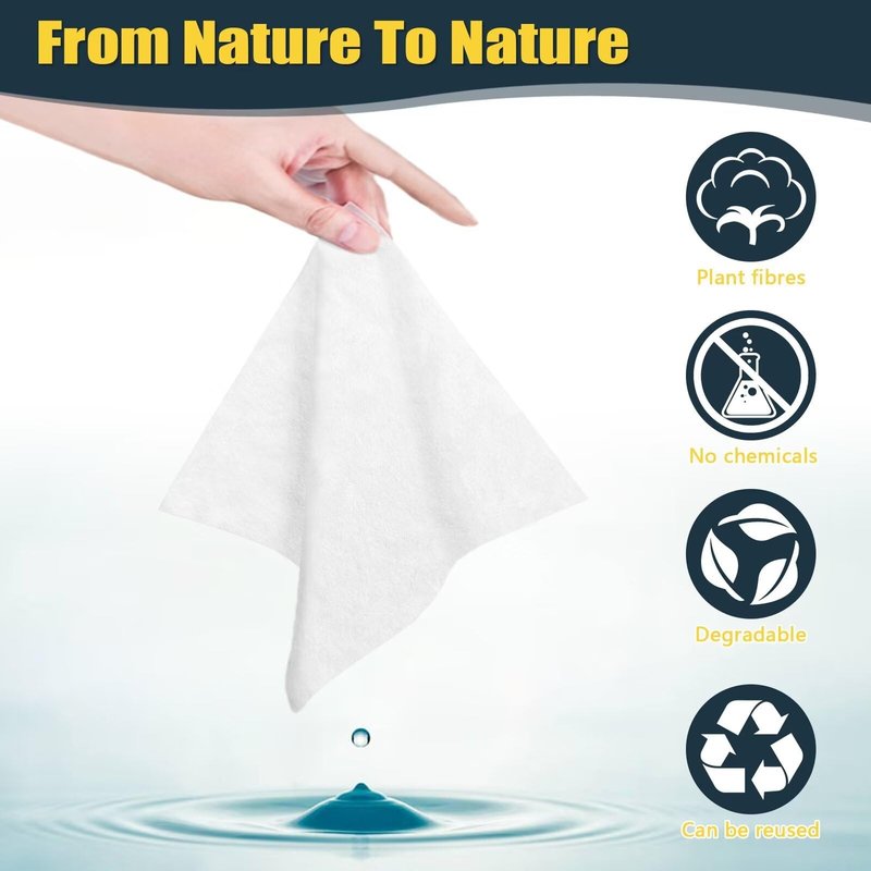 Fcaeon Compressed Towel Tablets 500 Pcs Disposable Face Towel With 4 Dispenser Bottles Cloths Camping Hiking Outdoor Gear Family Travel Gym Workout Fitness Emergency Use Portable Washcloths(Blue)
