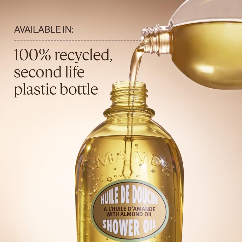 L'OCCITANE Almond Shower Oil - Cleansing & Softening Body Wash | Nourishing Milky Lather for Smooth Skin