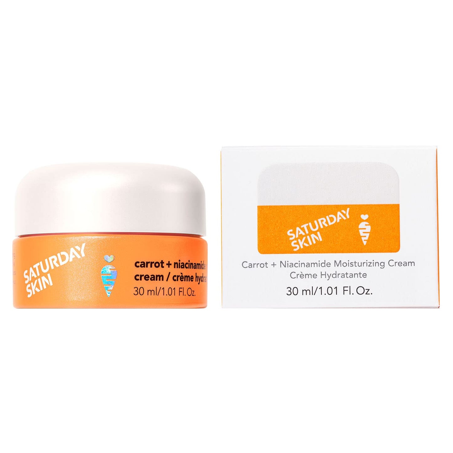 Face Moisturizing Mini Size Cream with Carrot, Niacinamide, Ceramides & Centella Asiatica, Peptide, Paraben-Free, Sulfates-Free, Fragrance-Free, Anti Wrinkle Facial Cream Made in Korea (1.01 Ounce)