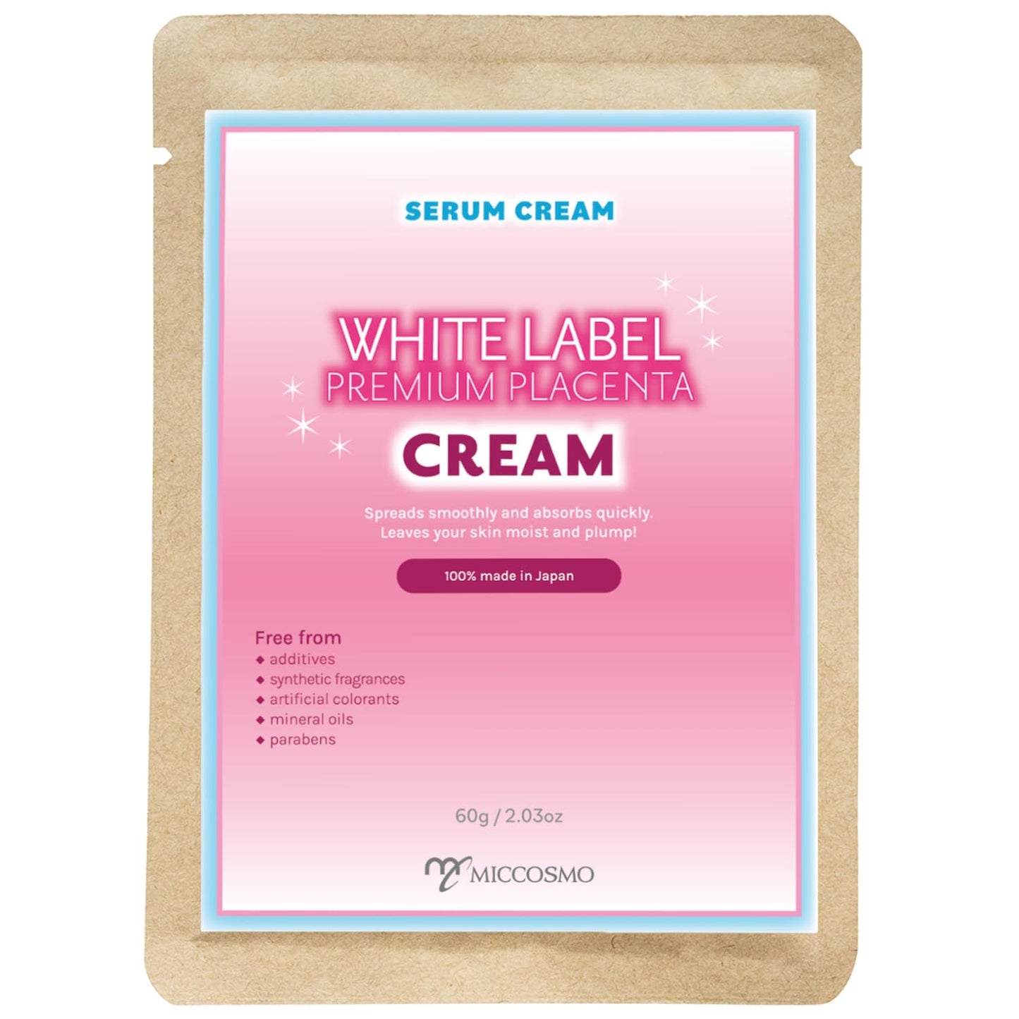 ホワイトラベル White Label Premium Placenta Cream 60g Gel Face Moisturizer