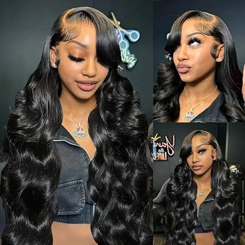 Redice Human Hair Wigs for Women - HD Transparent Lace Front Wigs, 200% Density, Glueless, Body Wave, Pre Plucked with Baby Hair, 26 Inch