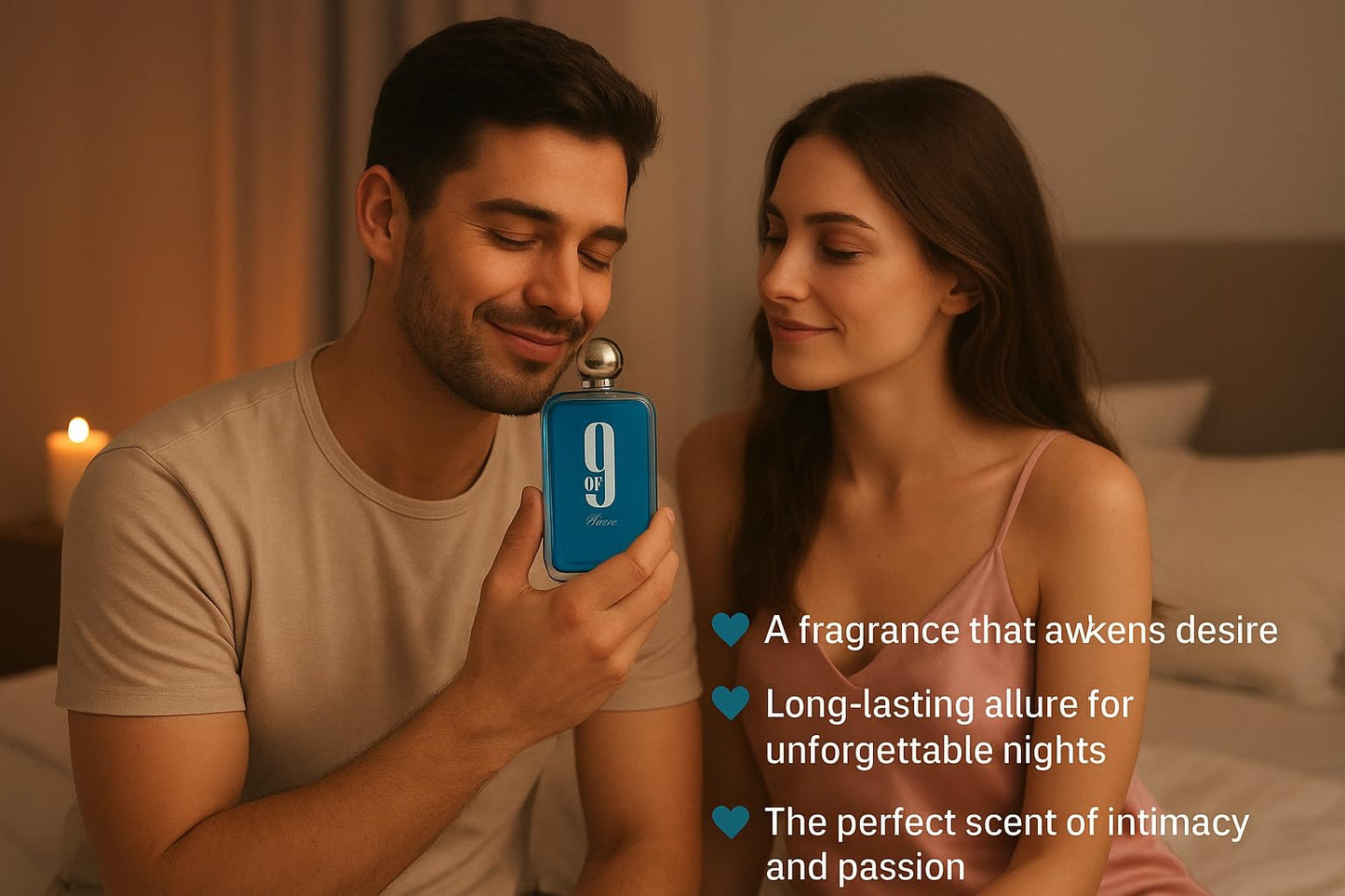 Women's Perfume, Romantic Fragrance Perfume for Women, Blue Glass Bottle with Silver Cap, 3.4 Fl Oz/100ml