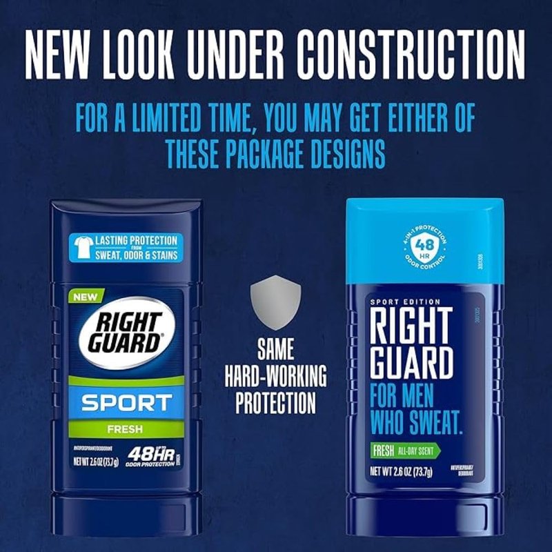 Right Guard Sport Antiperspirant, Fresh 2.6 oz (Pack Of 6)