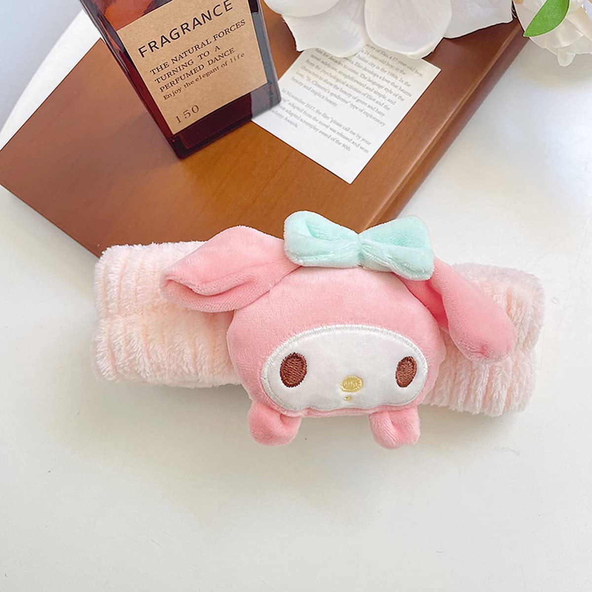 Kawaii Spa Headband - Cute Pink Makeup & Face Washing Accessory for Women | Soft & Comfortable Design