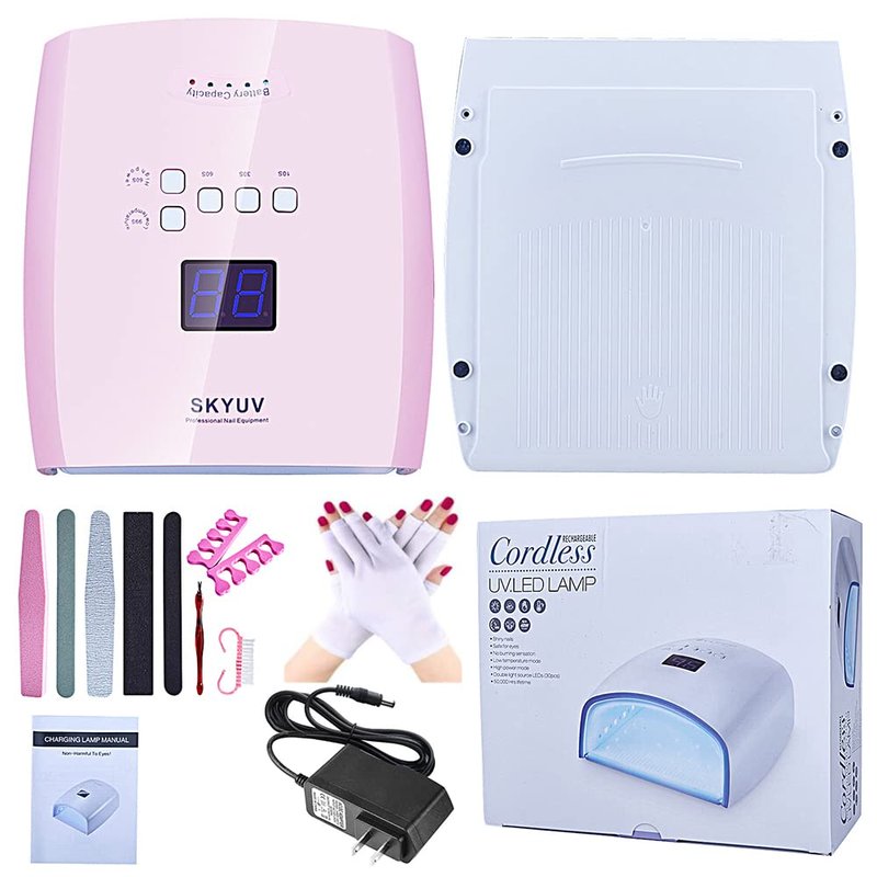 SKYUV 48W LED Nail Dryer - Gel Polish Curing Lamp with 4 Timer Settings & Auto Infrared Sensor