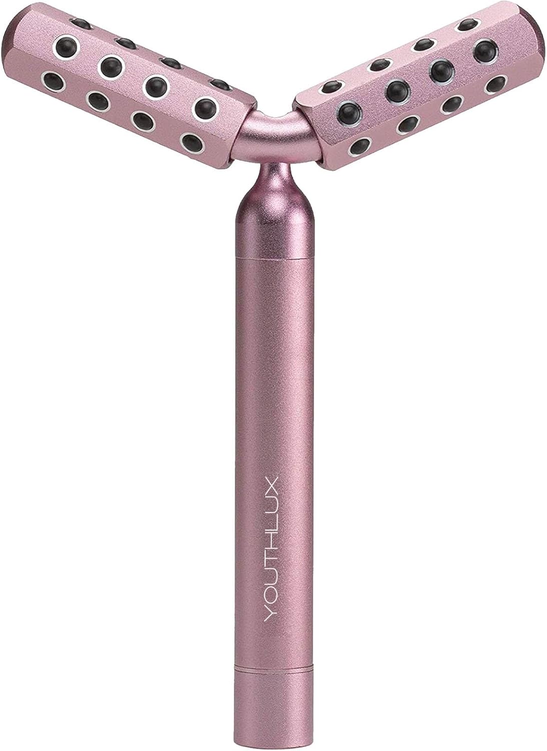 Germanium Stone Face Roller - Uplifting Beauty Tool for Skin Tightening, Firming & De-Puffing | Rose Gold