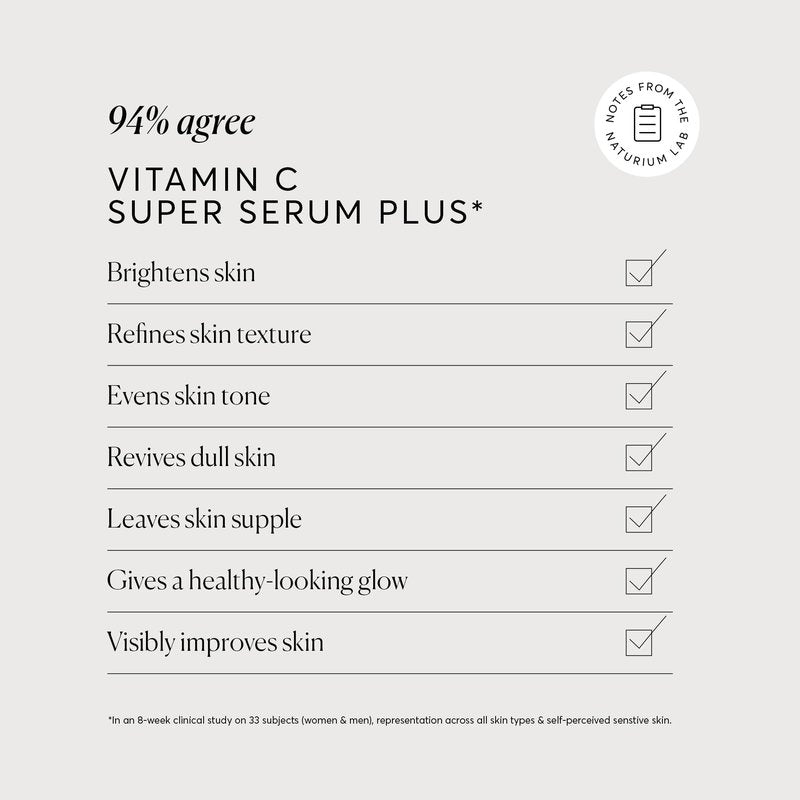 Naturium Vitamin C Super Serum Plus, Smoothing Face Care, plus Retinol, Hyaluronic Acid, Niacinamide & Salicylic Acid, 1 oz